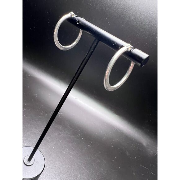 Classic Silver Hoops - Picture 3 of 4
